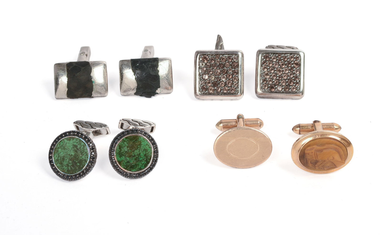Four Pairs of Cufflinks. (1 of 6)