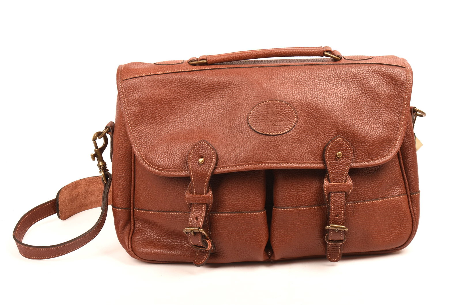 Paul Stuart Leather Messenger Bag.: 12 x 16 inches. New with tags.