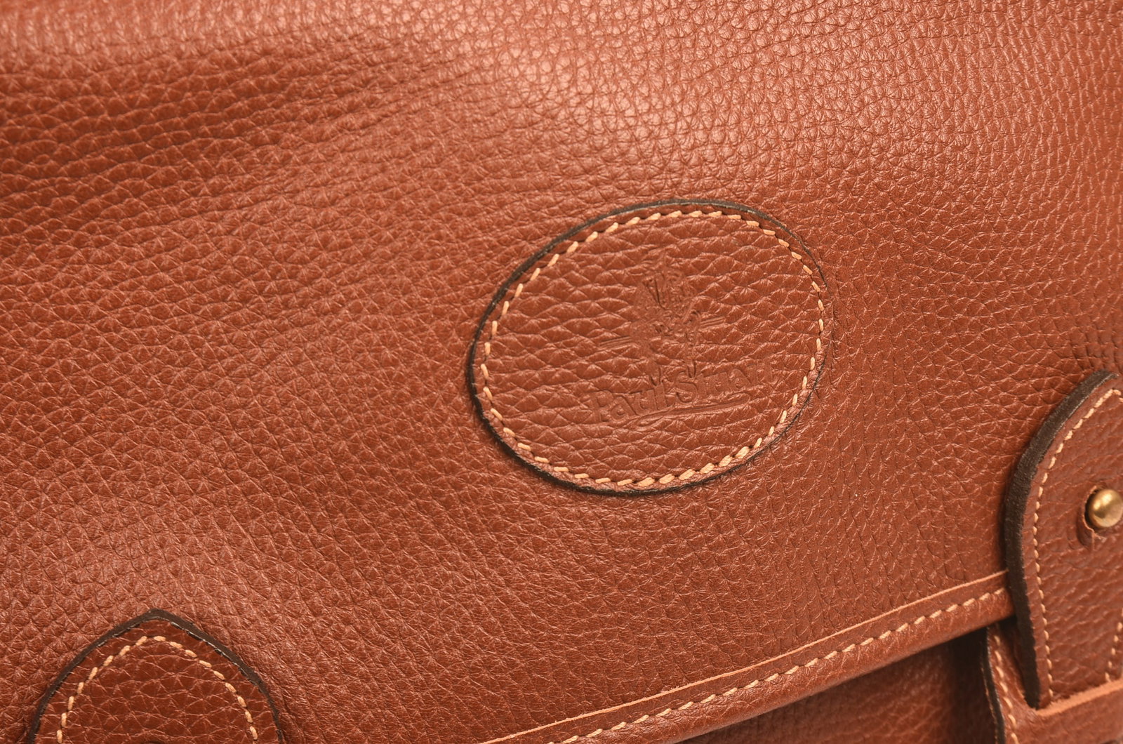 Paul Stuart Leather Messenger Bag. - 2