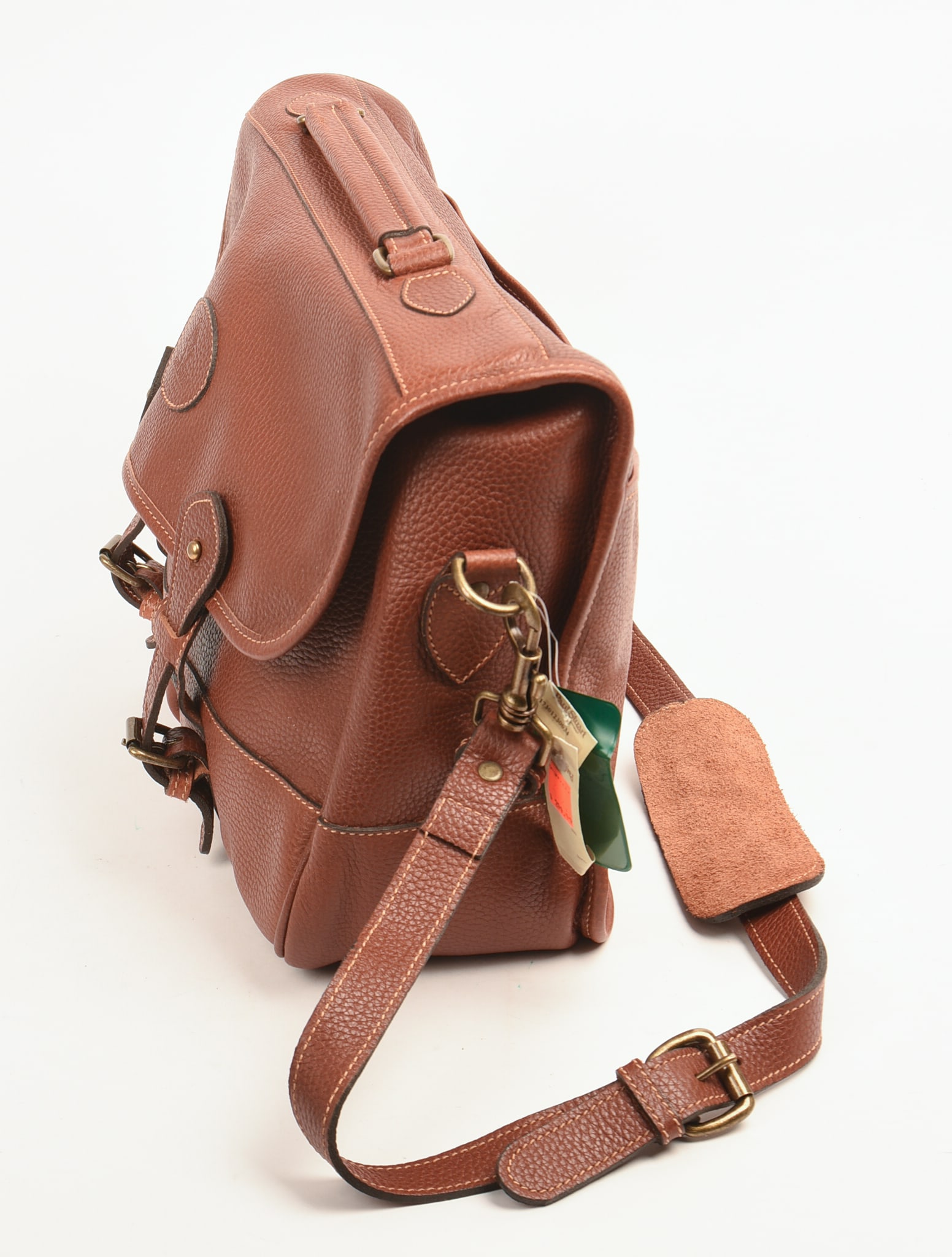 Paul Stuart Leather Messenger Bag. - 5