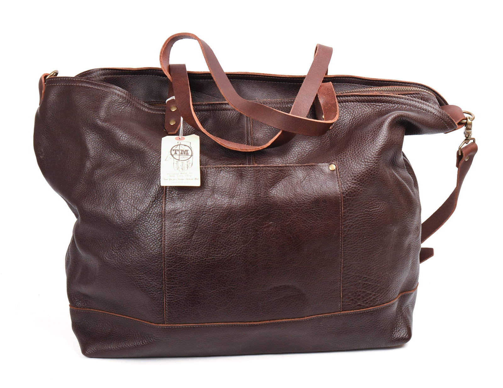 TM1985 Large Leather Tote Bag. (1 of 7)