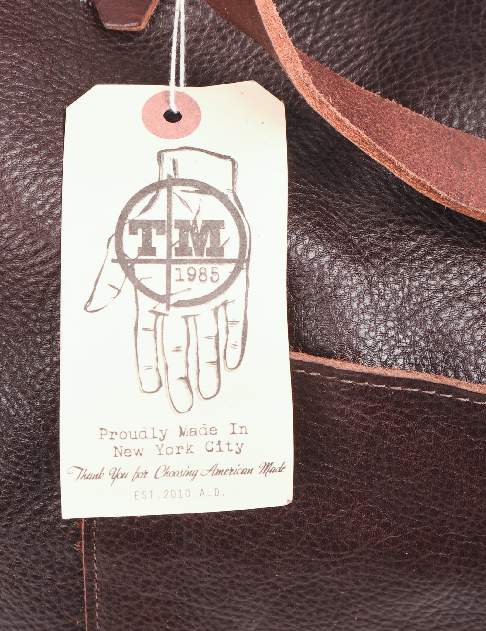 TM1985 Large Leather Tote Bag. - 2
