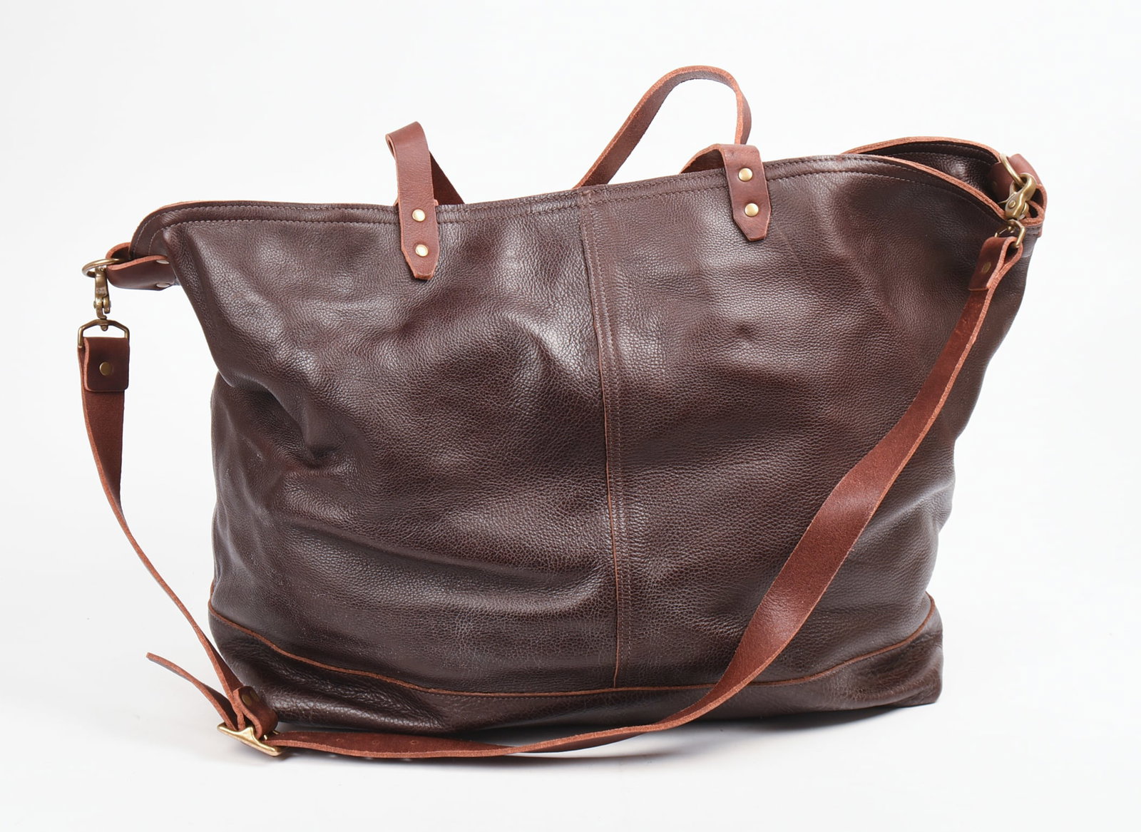 TM1985 Large Leather Tote Bag. - 4
