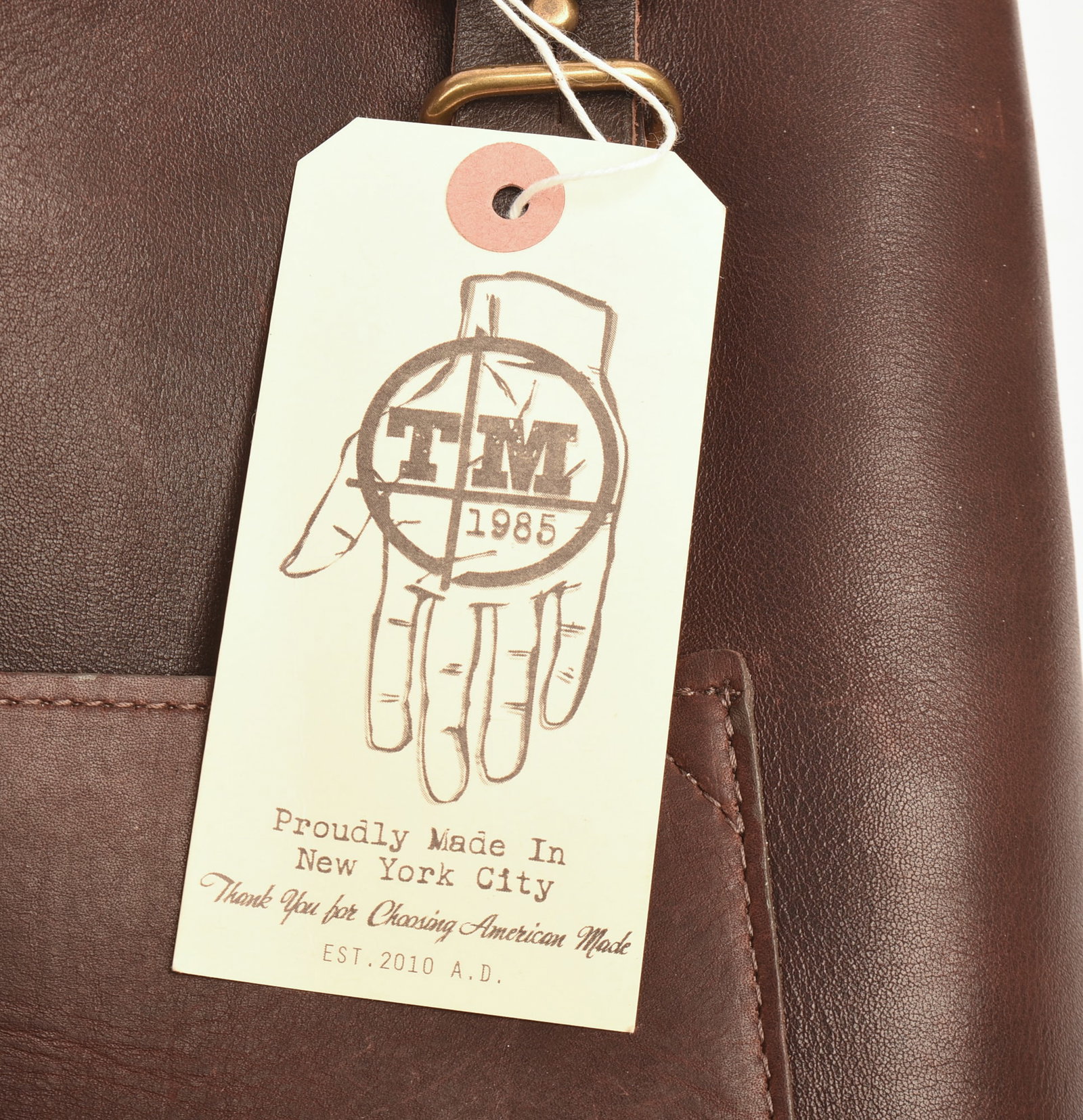 TM1985 Leather Tote Bag. - 5