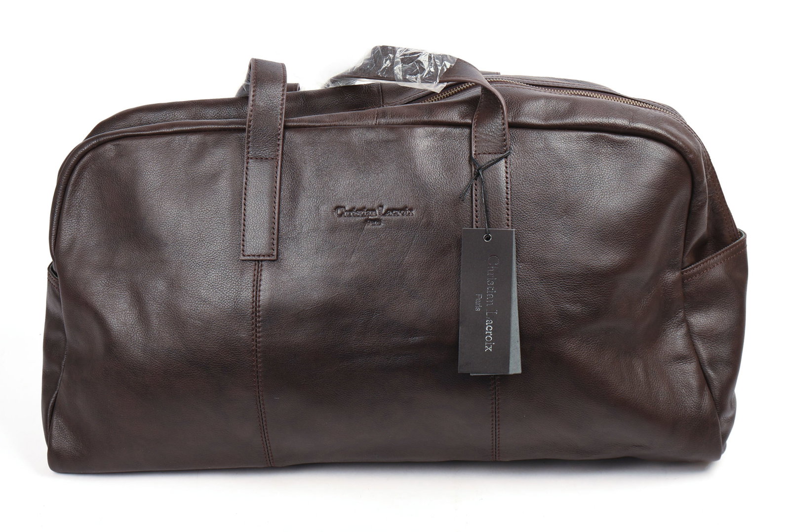 Christian Lacroix Leather Duffle Bag.: 22 x 8 x 12 inches. New with tags.