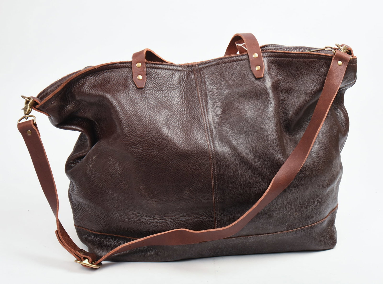 TM1985 Large Leather Tote Bag. - 3