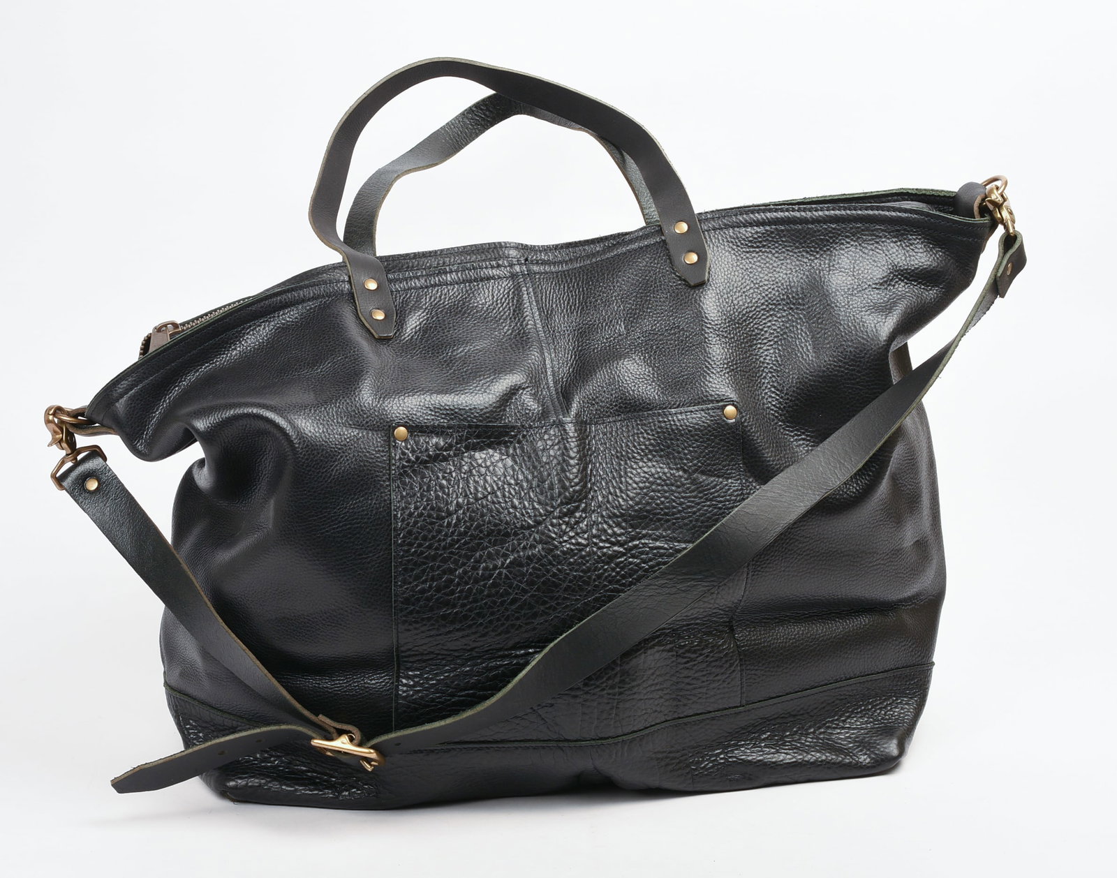TM1985 Large Leather Tote Bag.: 16 x 24 inches. New with tags.