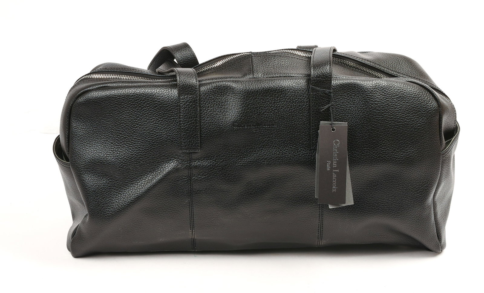 Christian Lacroix Leather Duffle Bag.: 12 x 22 x 8 inches. New with tags.