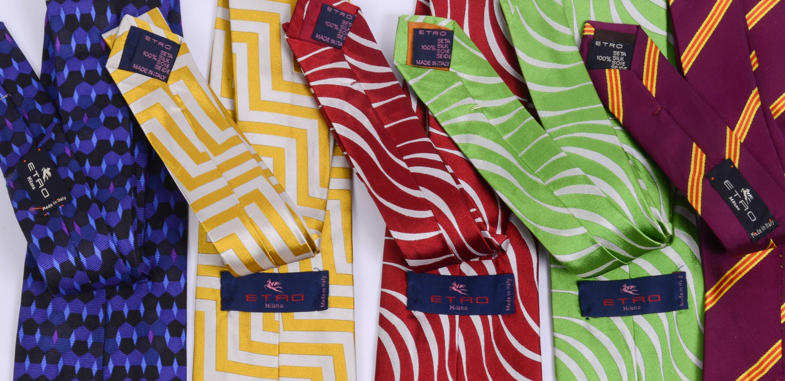 Five Etro Silk Neckties. - 3
