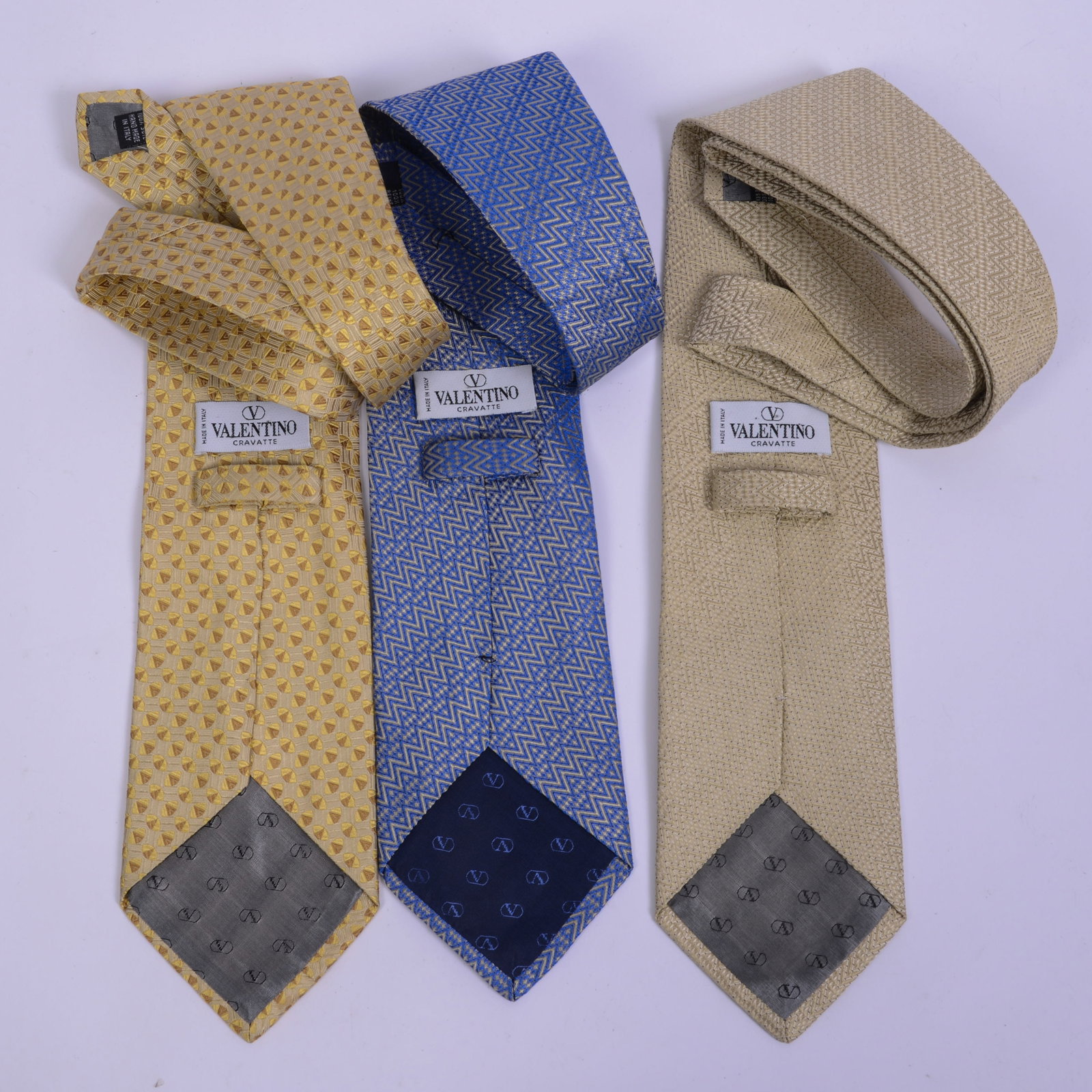 Three Valentino Silk Neckties. - 2