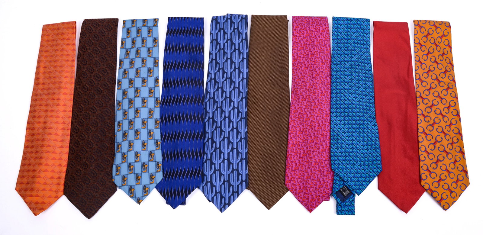 Ten Gucci Silk Neckties.: Excellent condition.