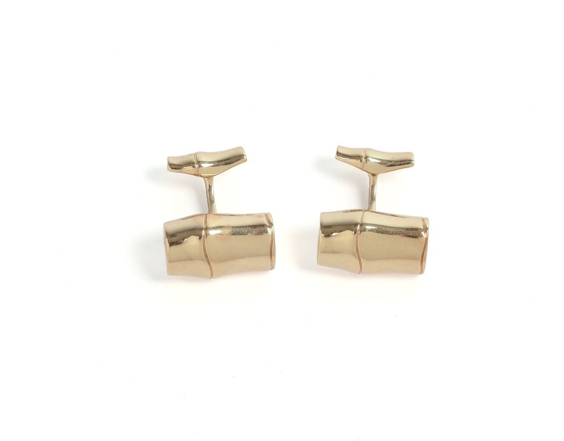 John Hardy 18K Gold Cufflinks.: 21.63 grams.