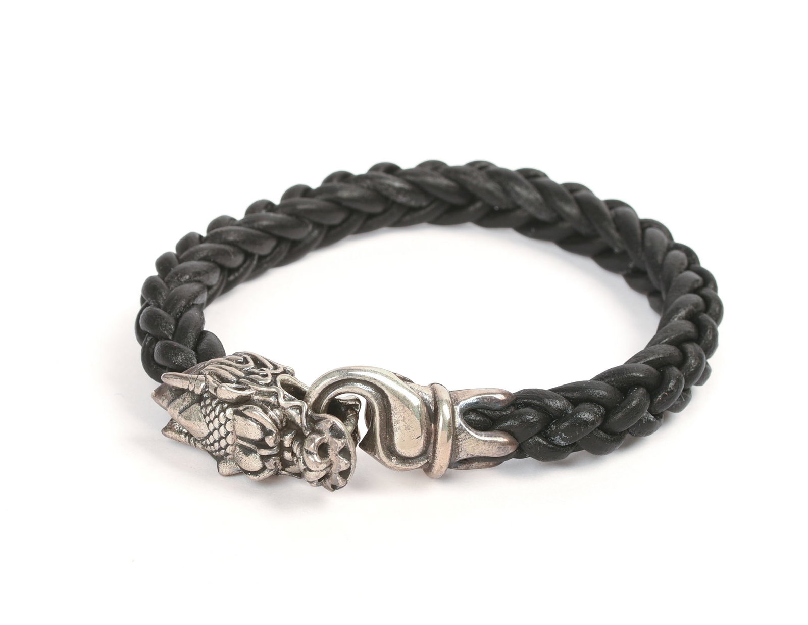 Sterling Silver Naga Bracelet.: Diameter 2.5 inches.