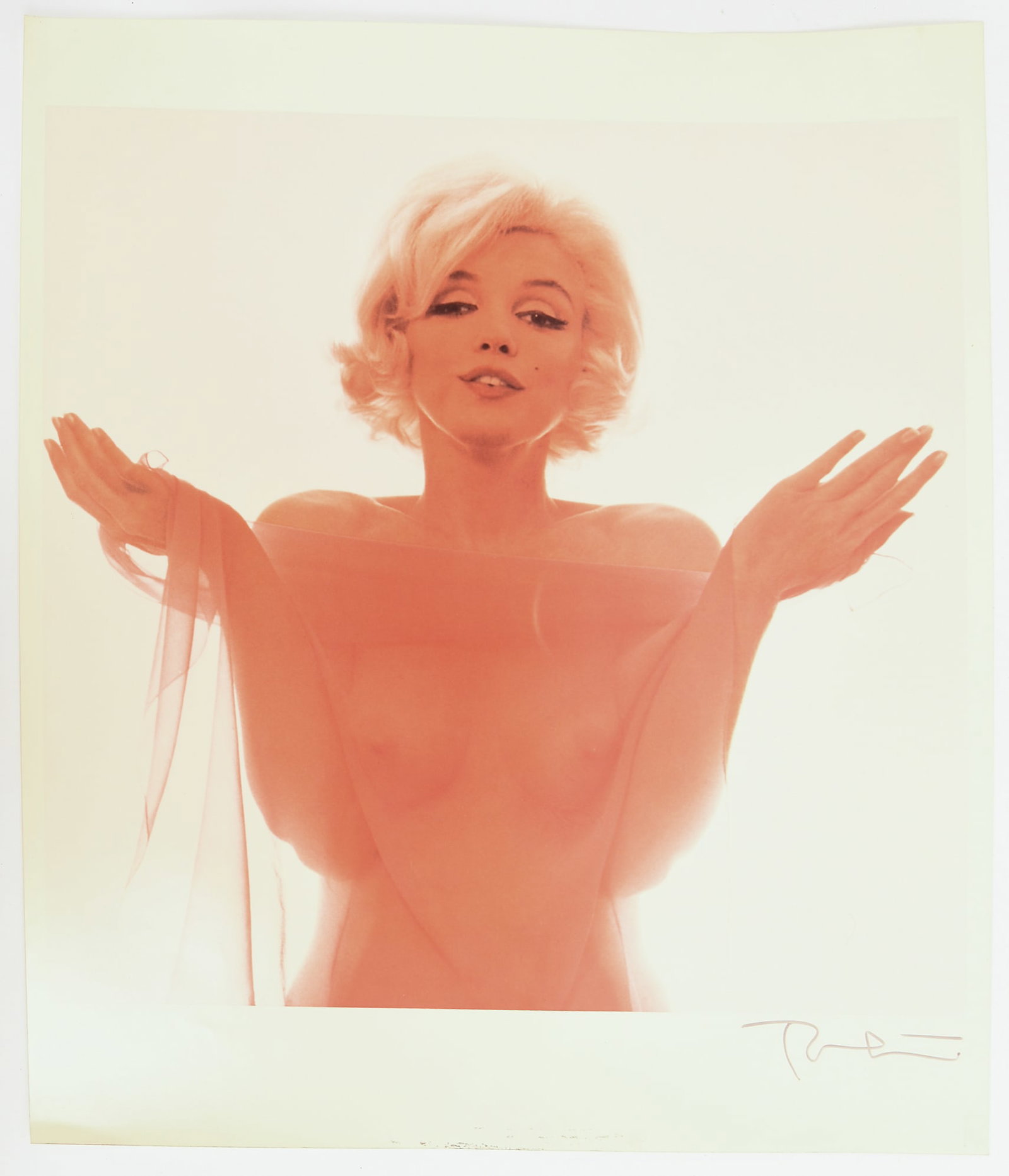 Bert Stern. Artist's Proof From the Last Sitting.: C-print on Kodak paper, image 19 x 19 inches, signed lower right. Provenance: The estate of an employee of Shorewood Atelier.