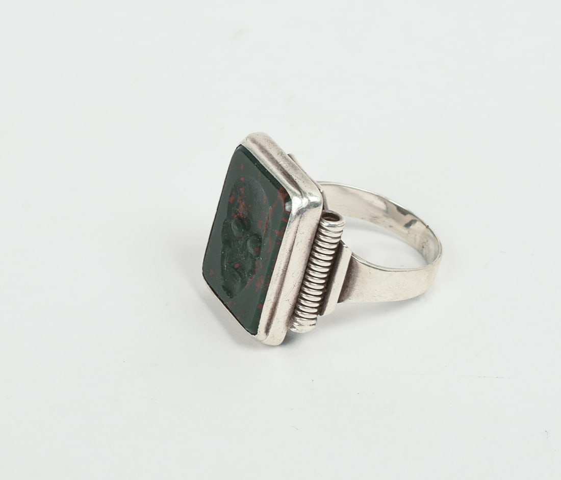 Sterling Silver Ring with Skull. - 2