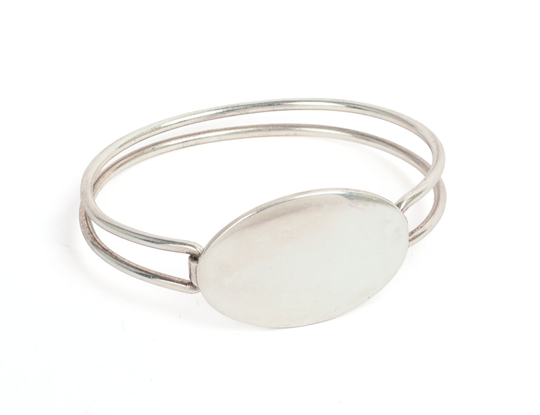 Tiffany & Co. Sterling Bracelet.: Diameter 2.25 inches, 31.6 grams.