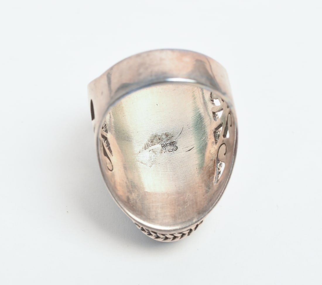 25 Turquoise and Other Sterling Silver Rings. - 6