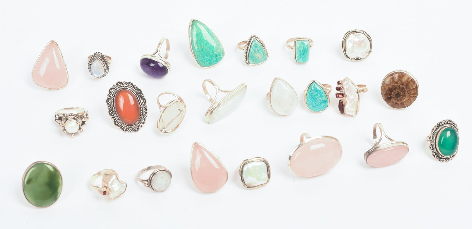 22 Sterling Silver Rings. - 2
