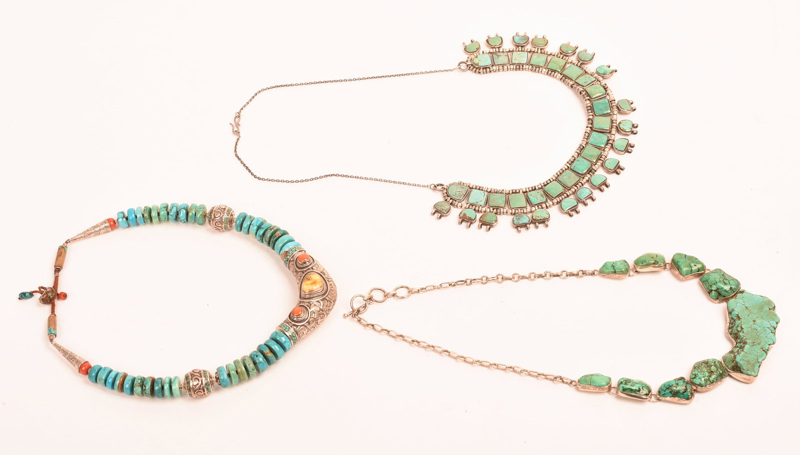 Three Turquoise Necklaces. - 2