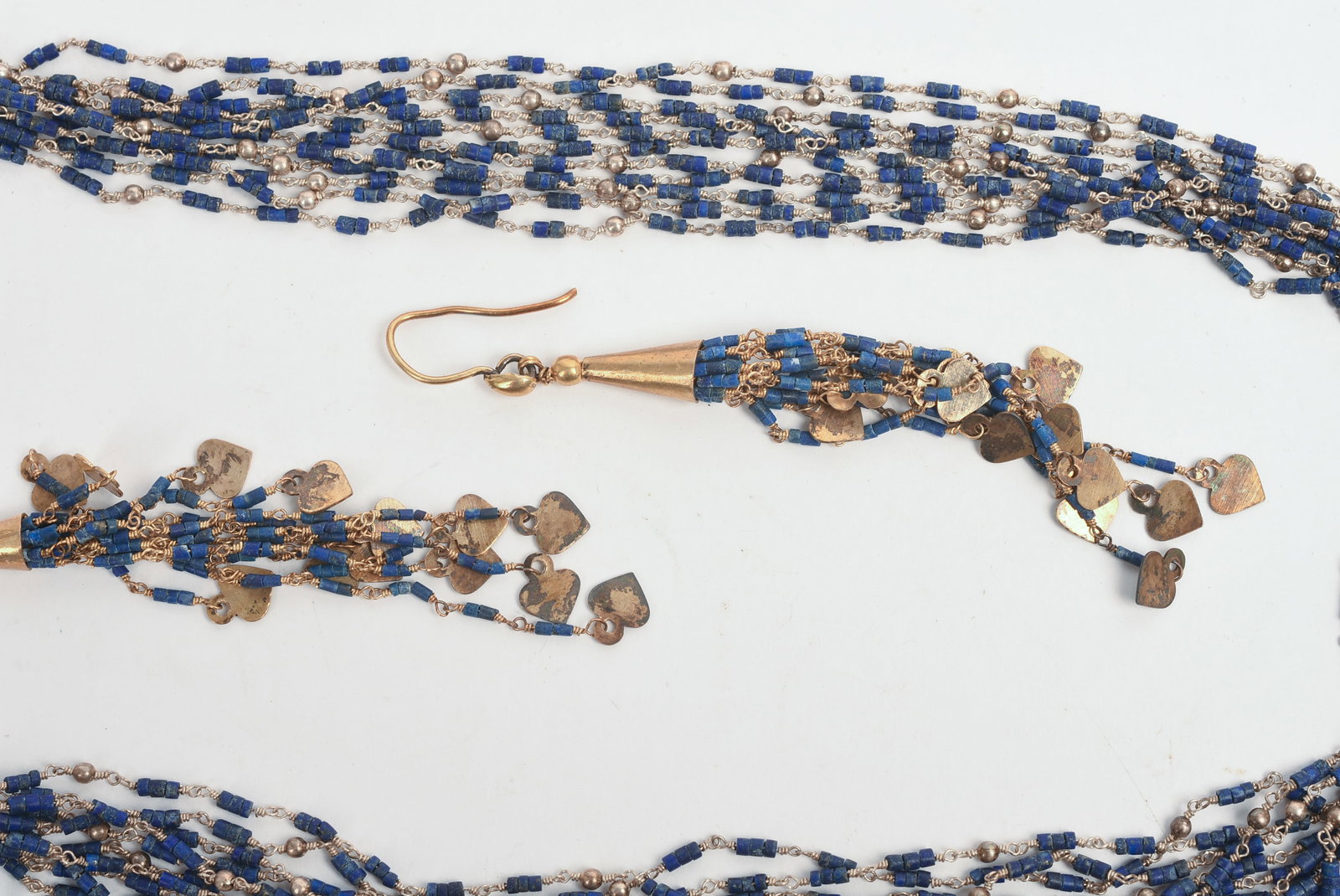 Two Lapis Necklace and Earring Sets. - 5