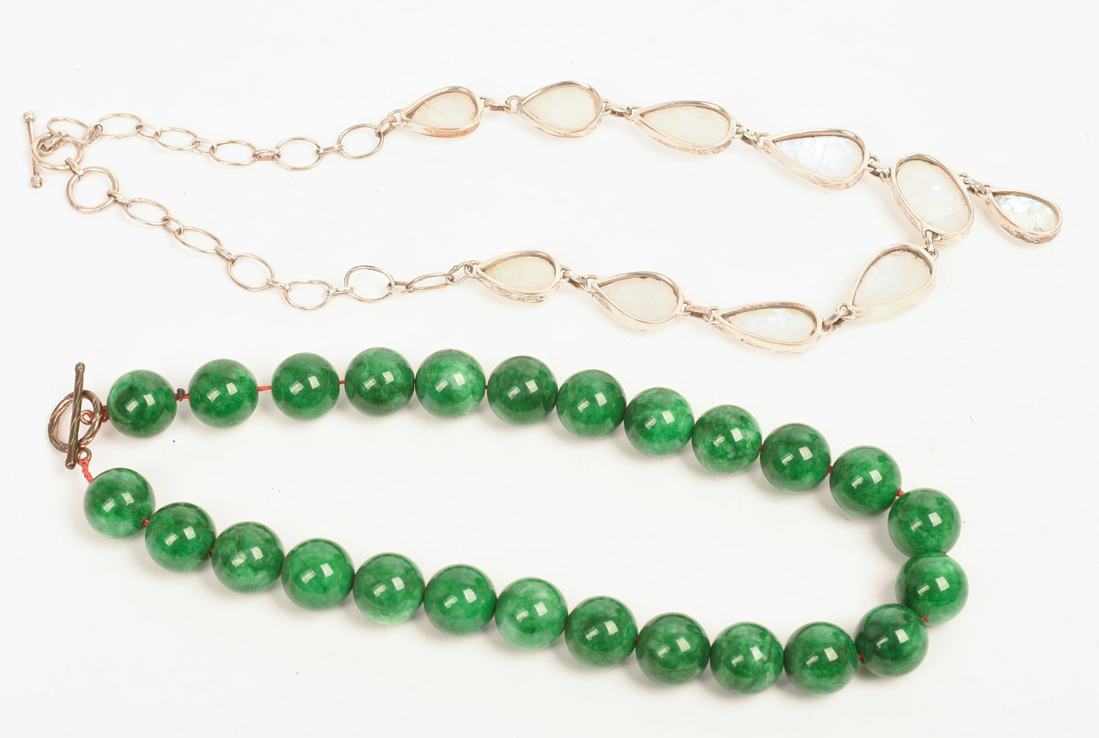 Two Necklaces: Jade and Moonstone. - 5