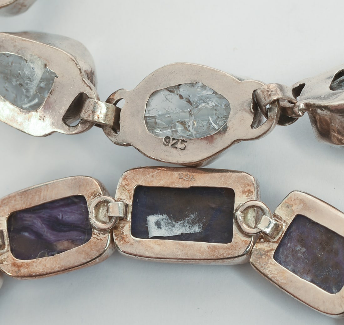Eight Semi-Precious Stone Bracelets. - 4