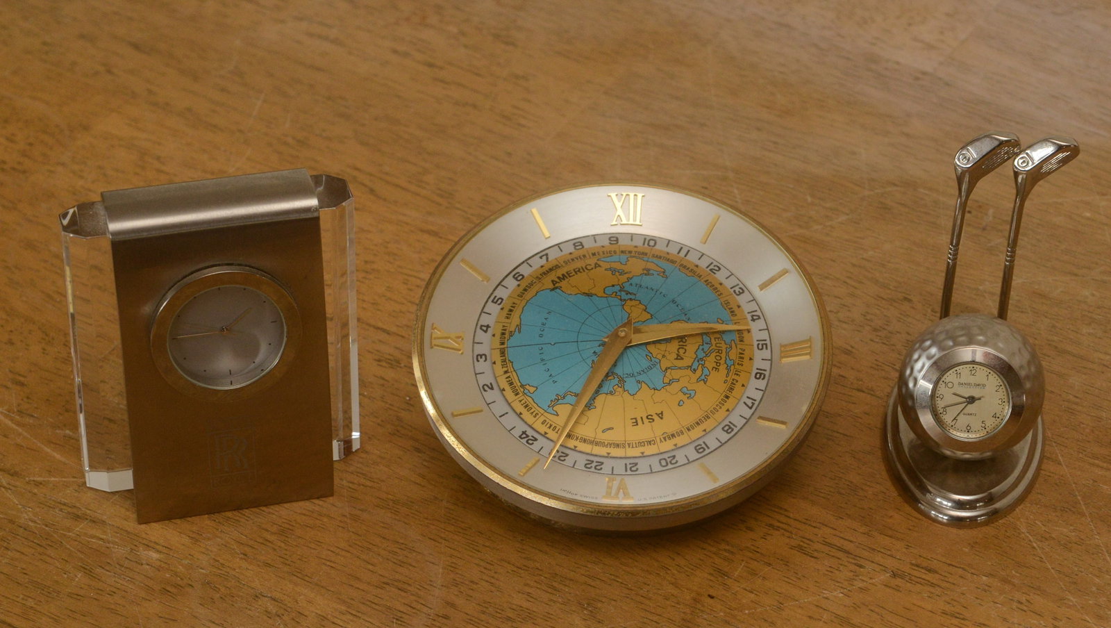 Three Desk Clocks. (1 of 4)