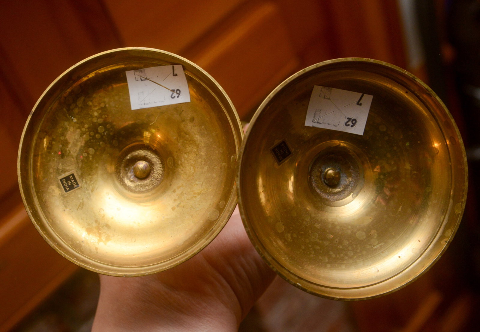 Seven Brass Candlesticks. - 2