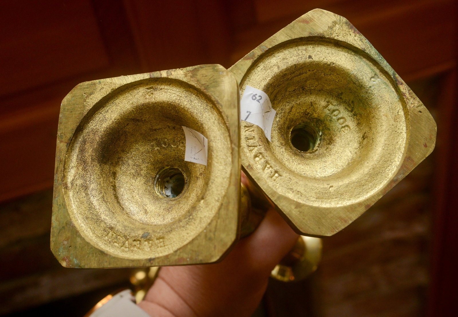Seven Brass Candlesticks. - 4