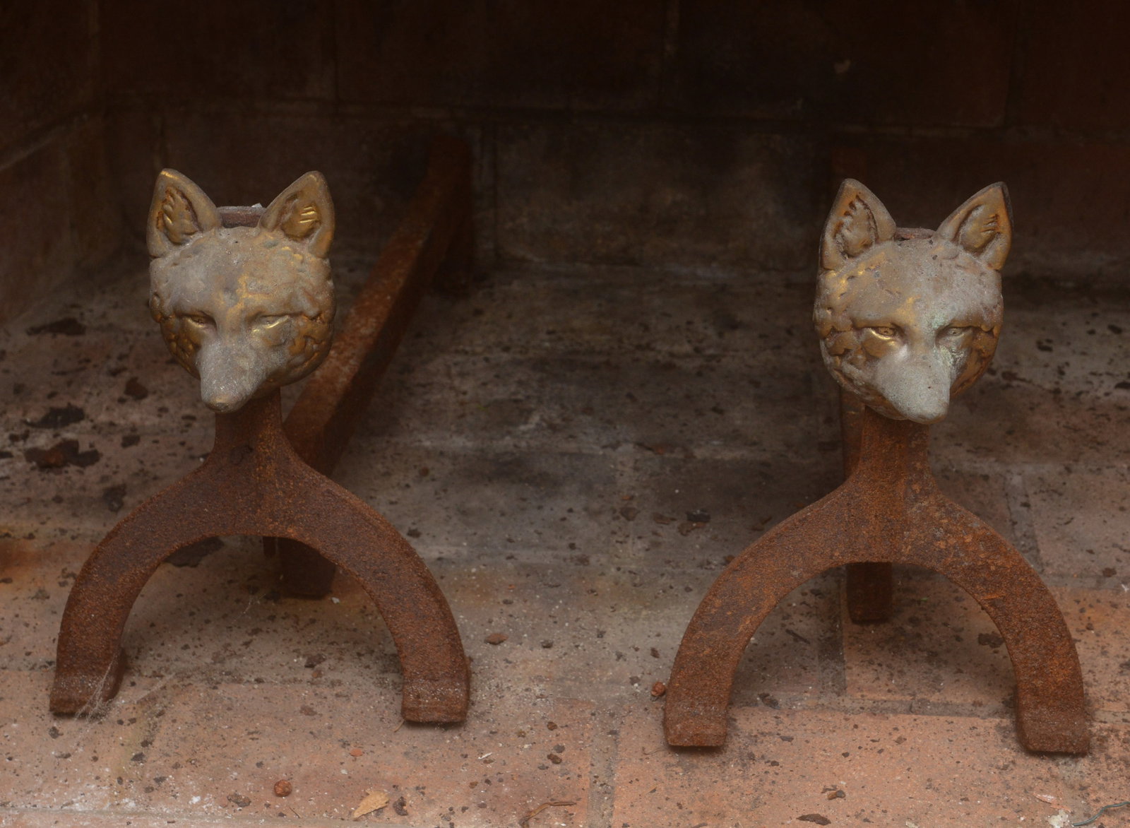Fox Form Andirons. (1 of 3)