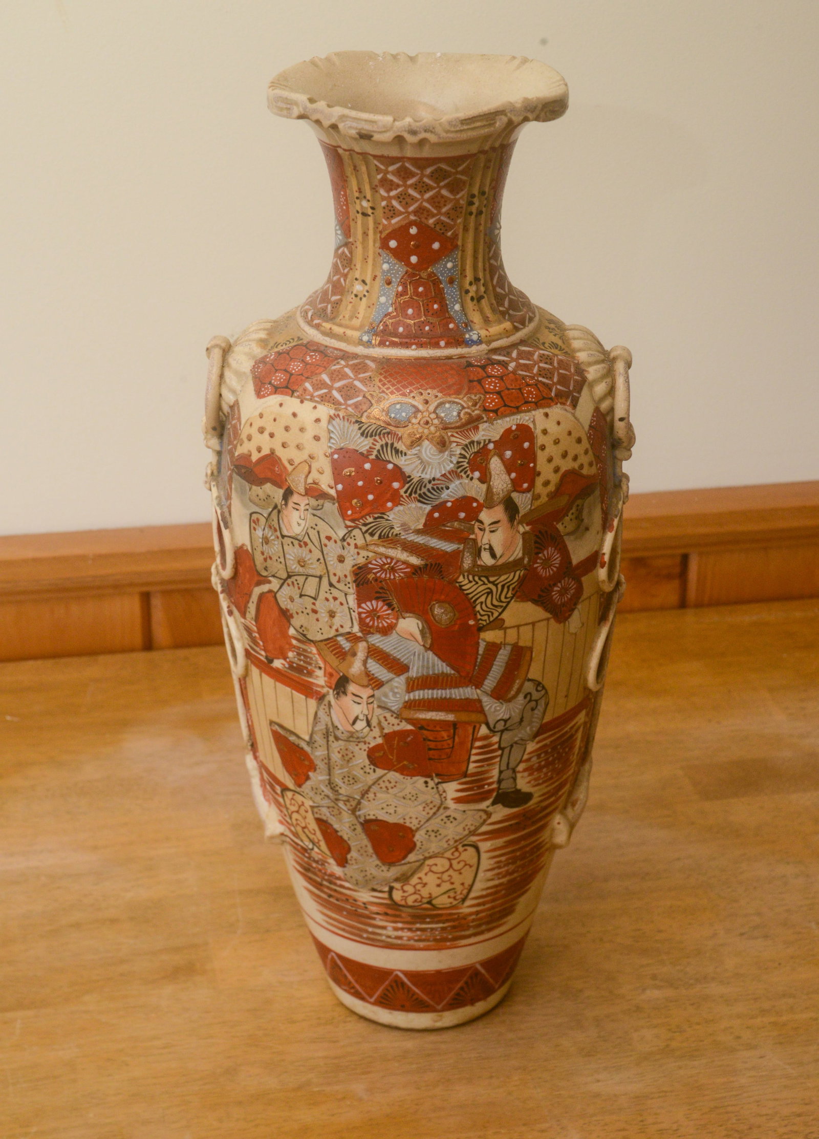 Large Satsuma Vase.: Height 20 inches, good condition.