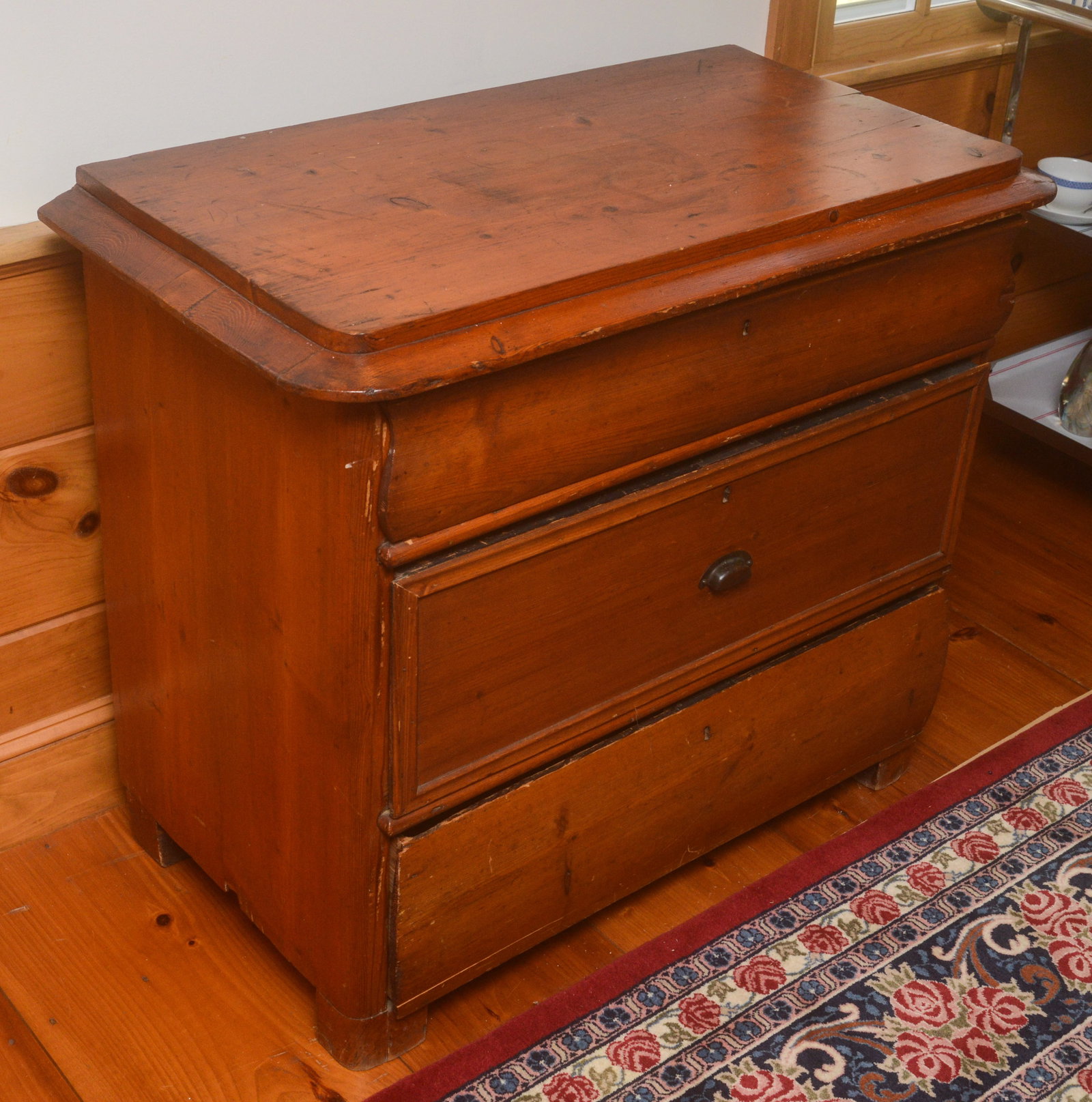Pine Three Drawer Chest. - 2
