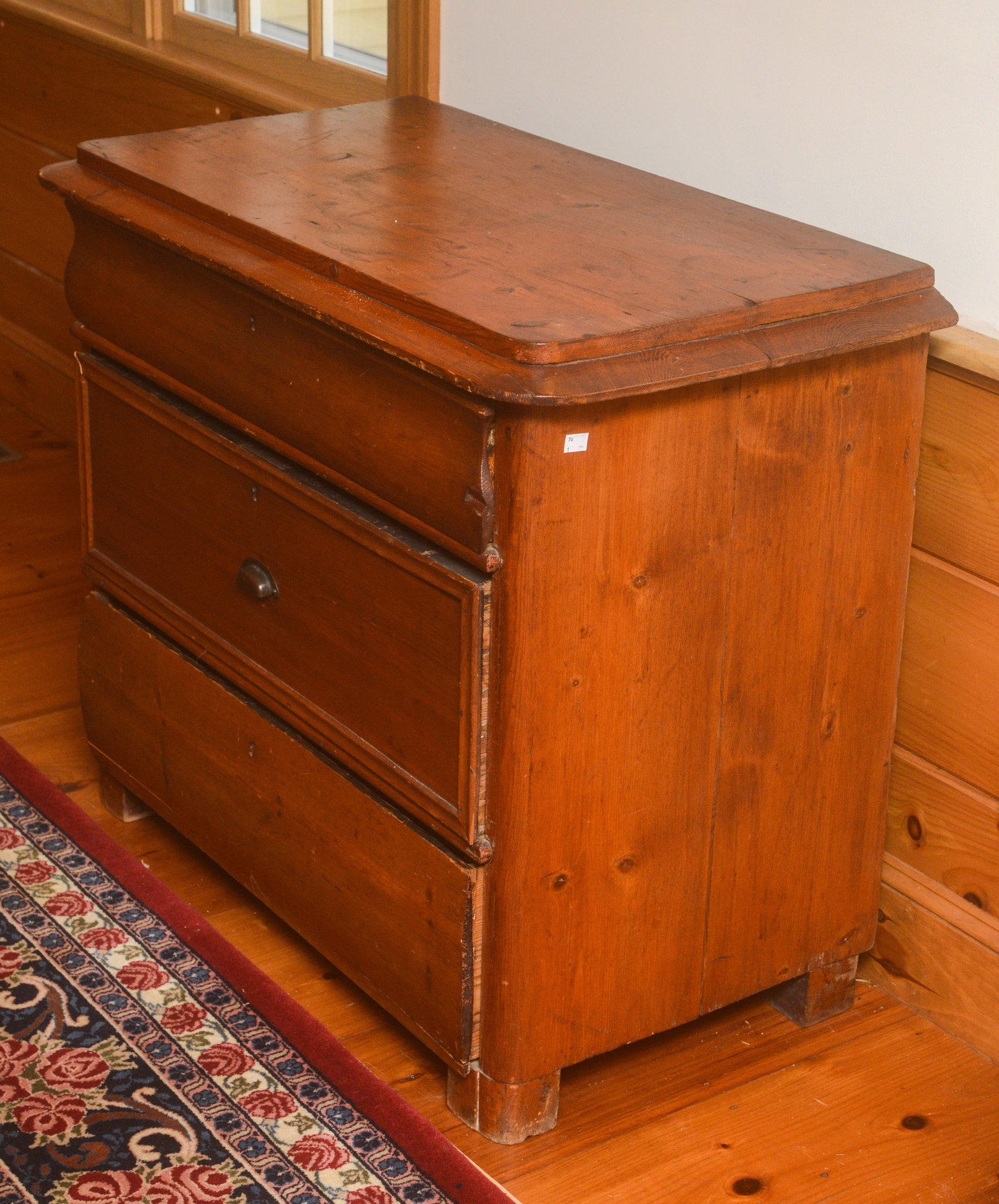 Pine Three Drawer Chest. - 5