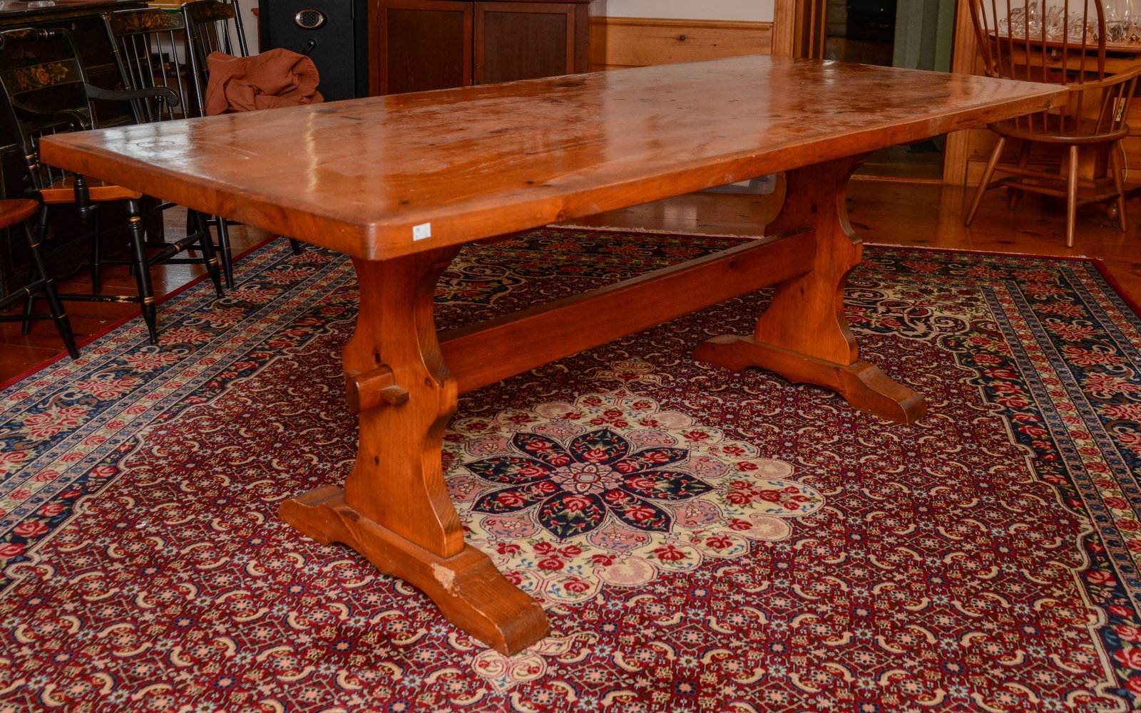 Pine Trestle Dining Table. - 2