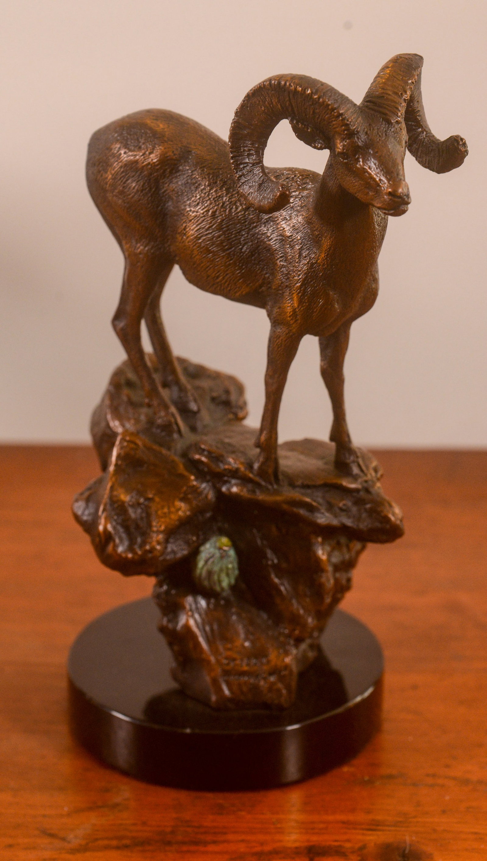 Paul Tadlock. Bronze Sculpture of a Ram.: Height 9.5 inches, signed and numbered 13/60.