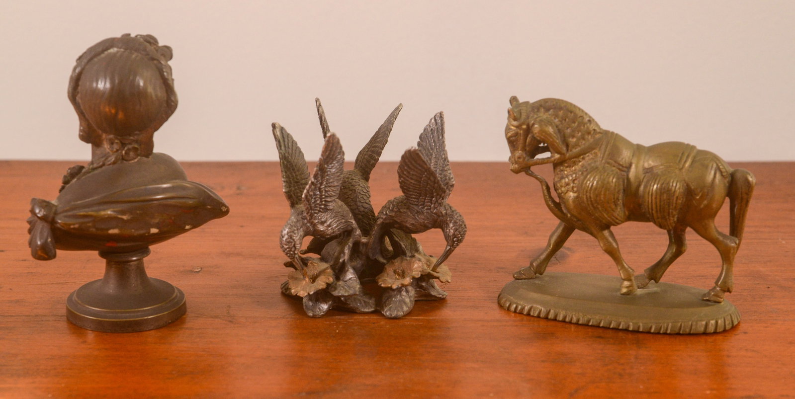 Three Small Metal Figures. - 3