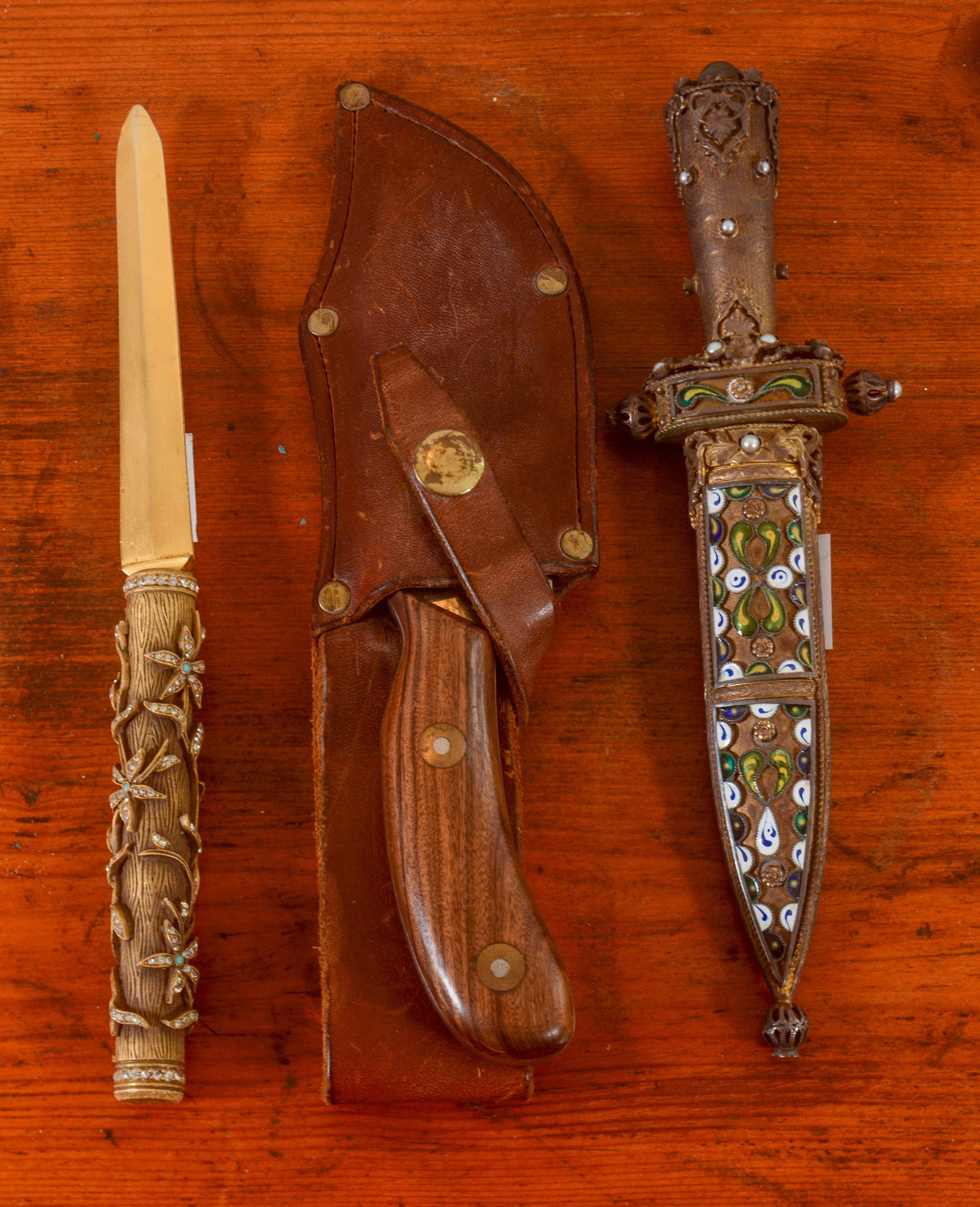 Three Daggers.: Lengths 8.5 and 9 inches.