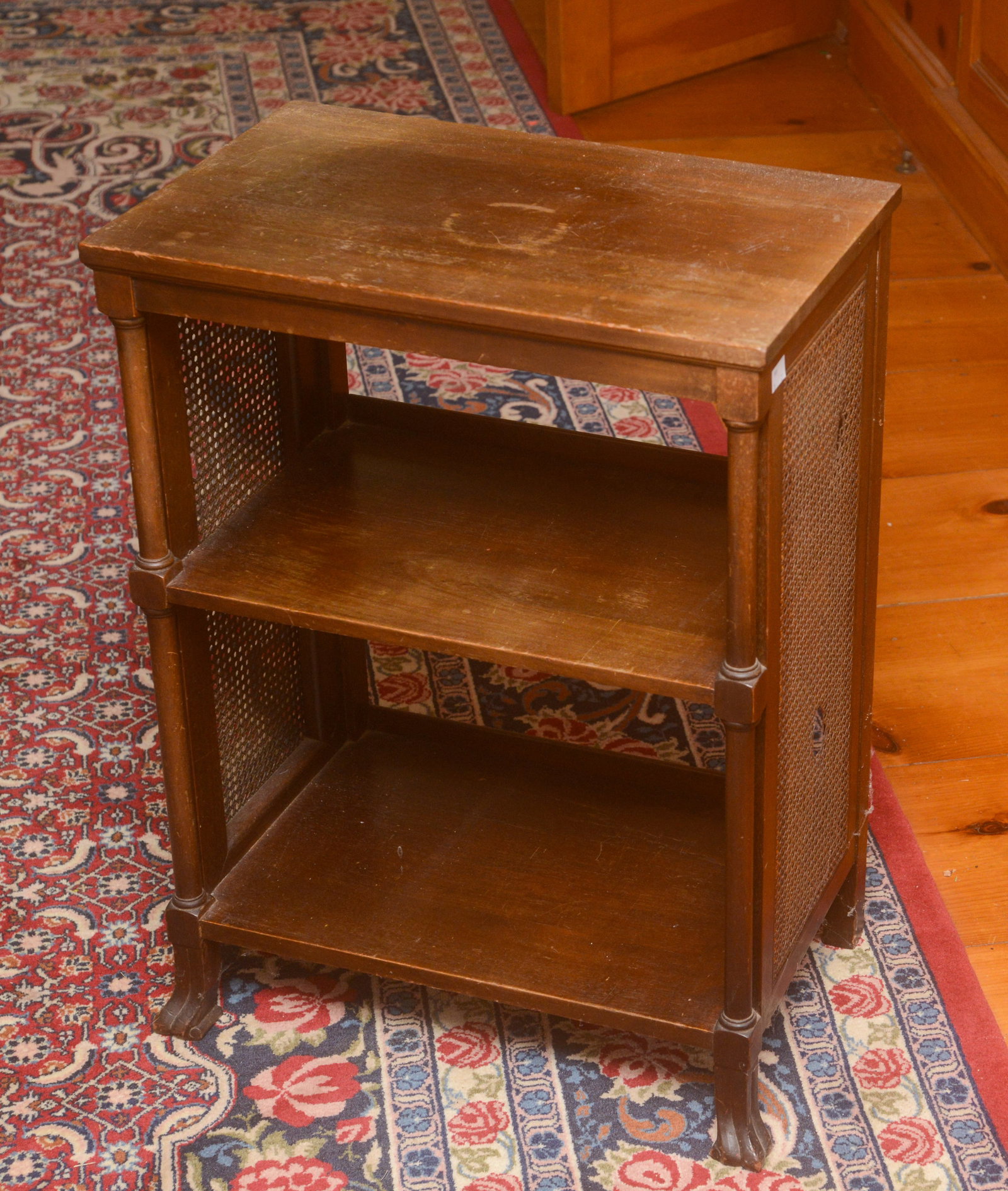Small Stand With Cane Sides. - 5