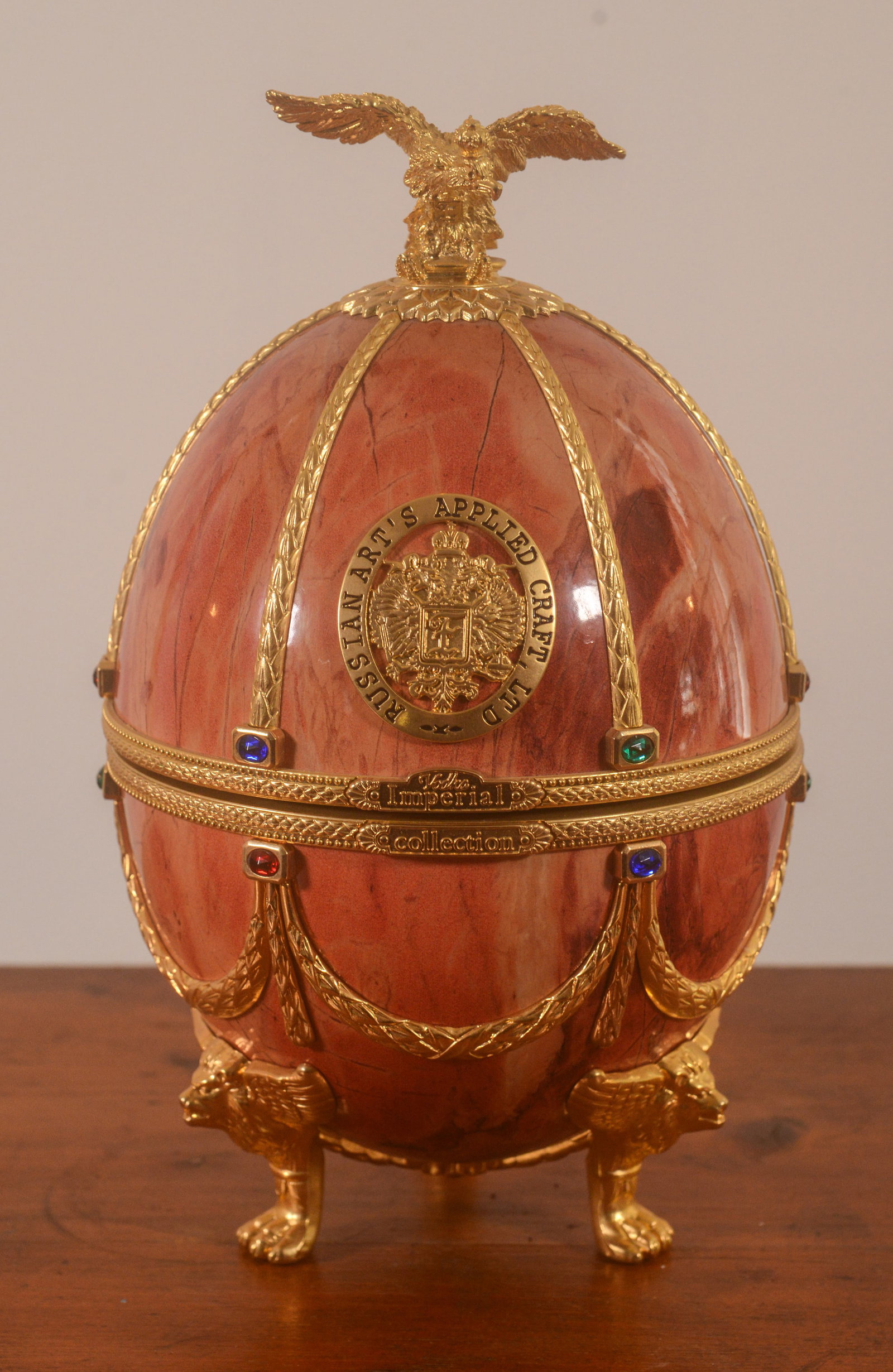 Russian Arts Applied Craft Faberge Egg Decanter. (1 of 8)