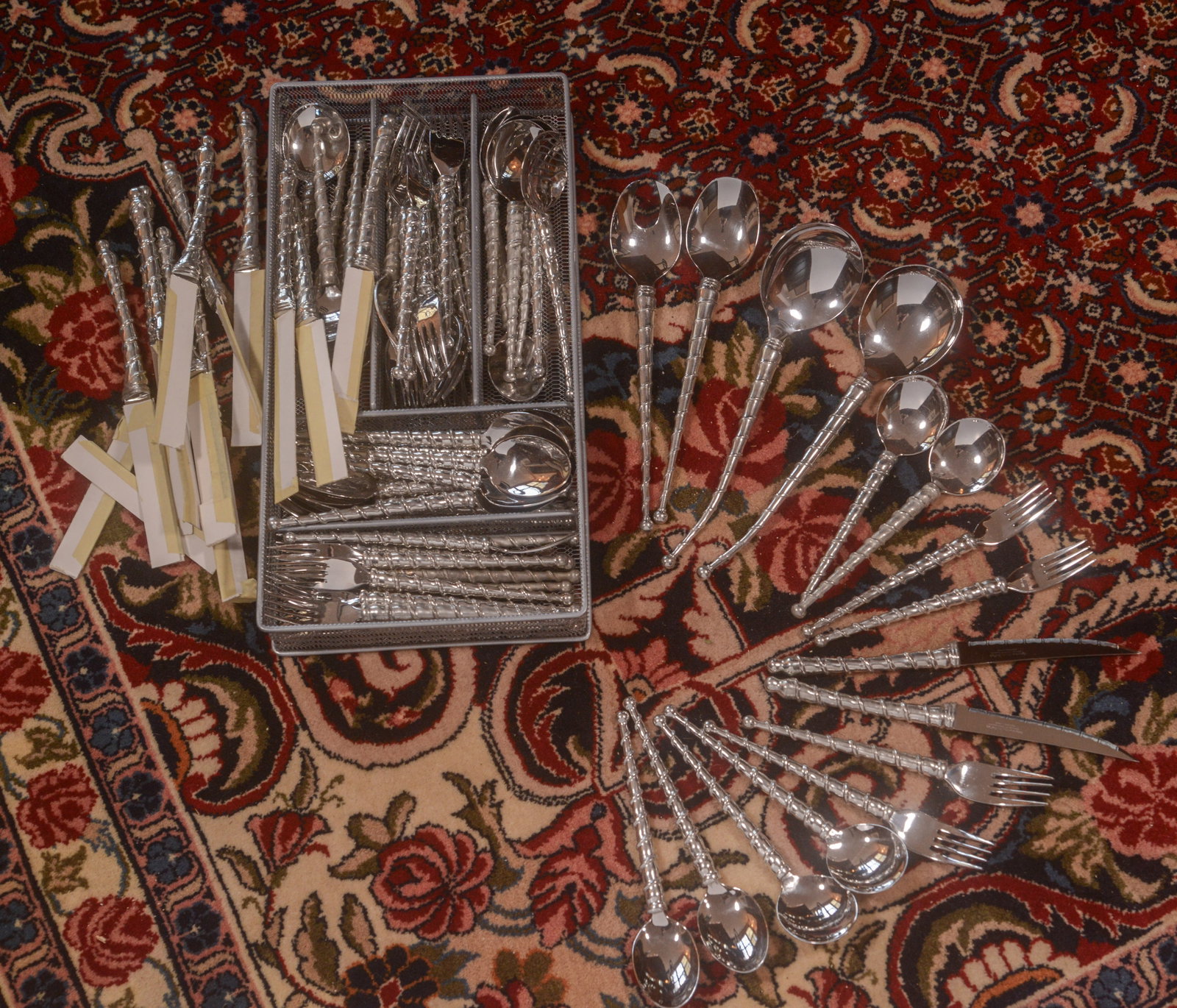 Stainless Steel Flatware Service.: 16 place settings.
