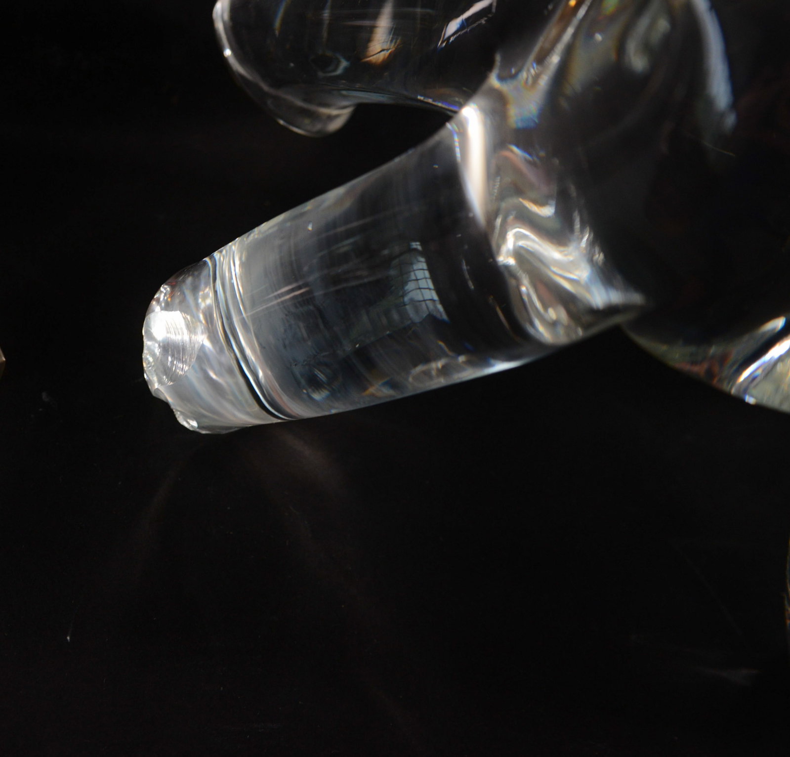 Three Crystal Elephants. - 3