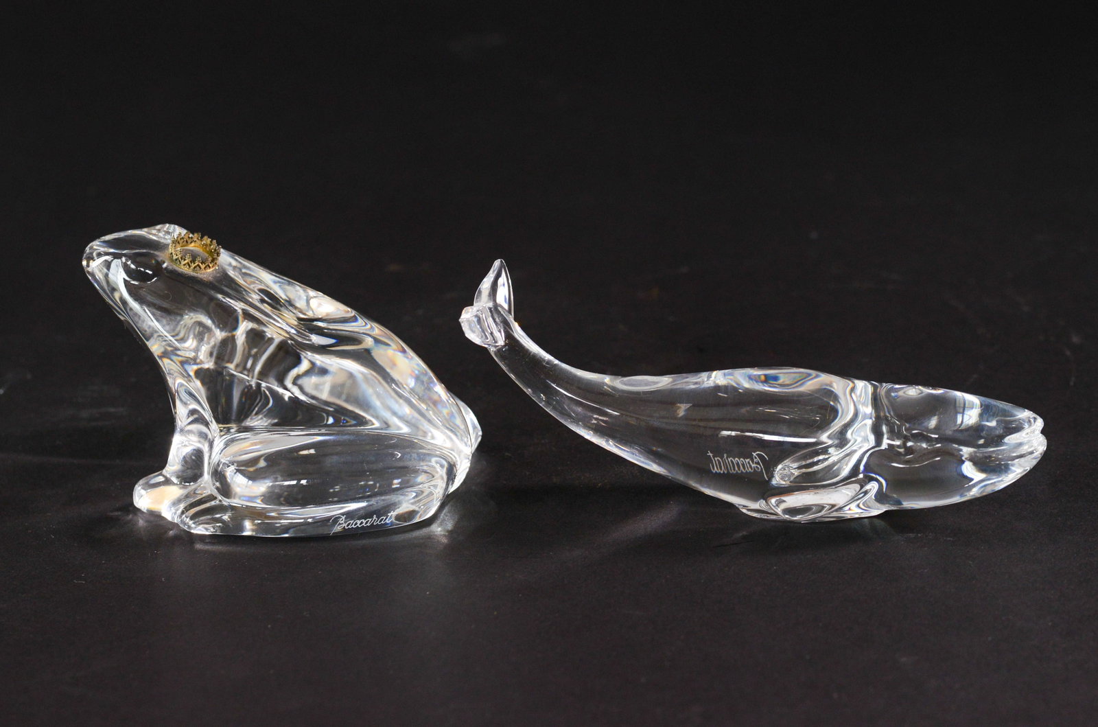 Two Baccarat Crystal Animals. - 2