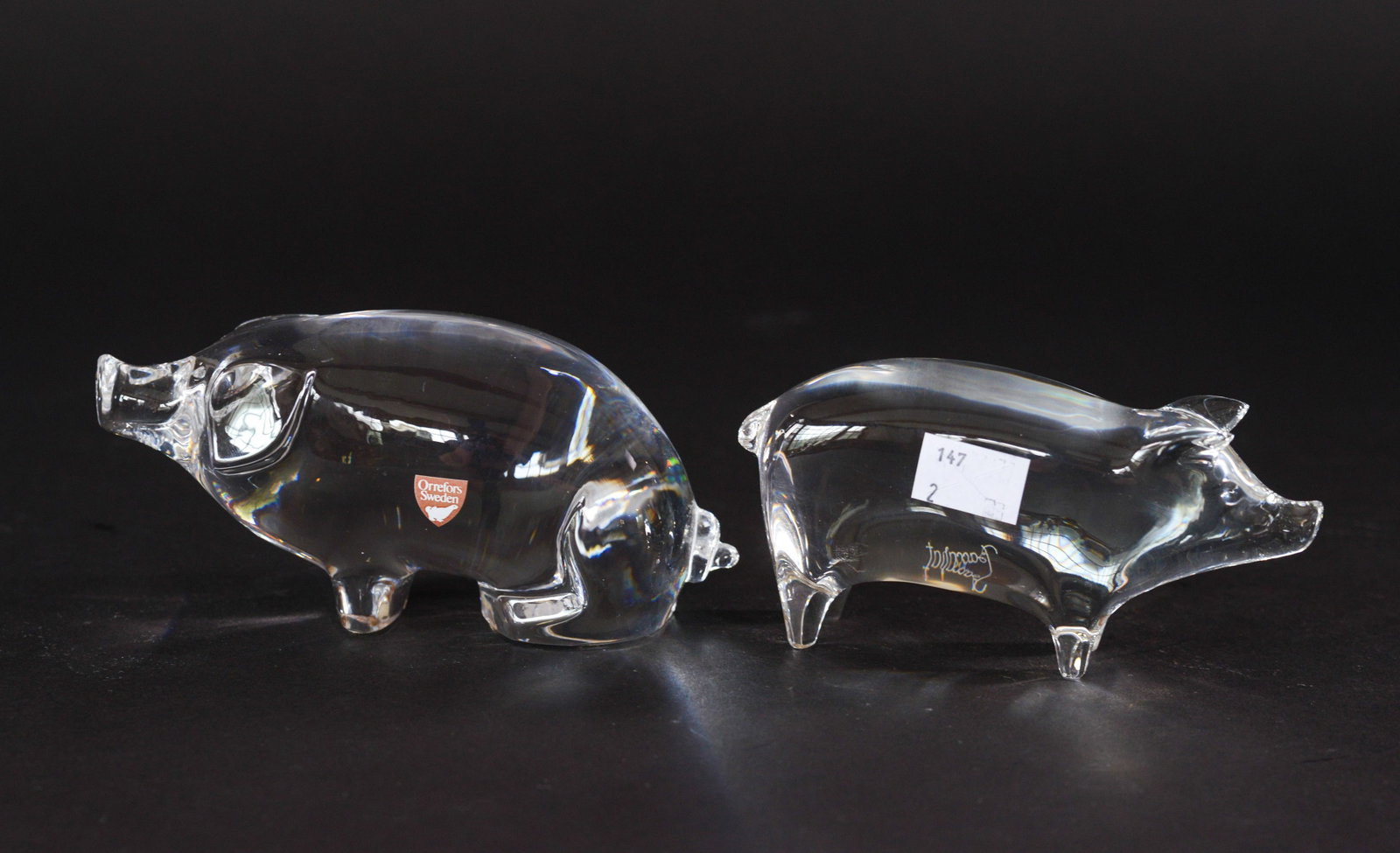 Two Crystal Pigs. - 4