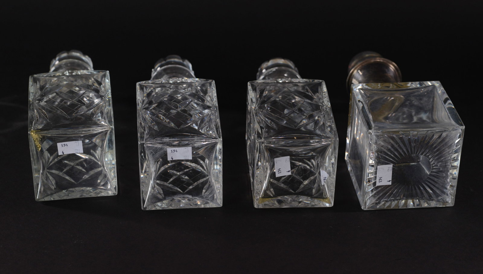 Four Crystal Decanters. - 2