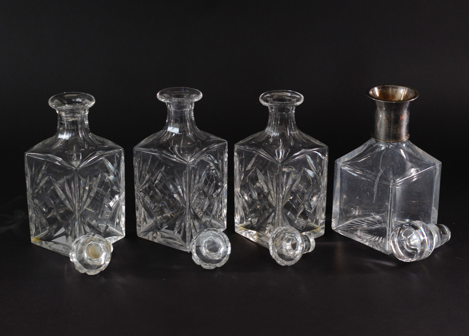 Four Crystal Decanters. - 3