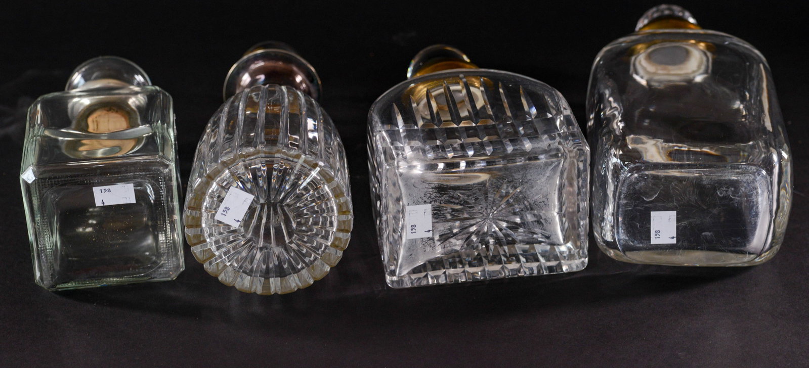 Four Crystal Decanters. - 2