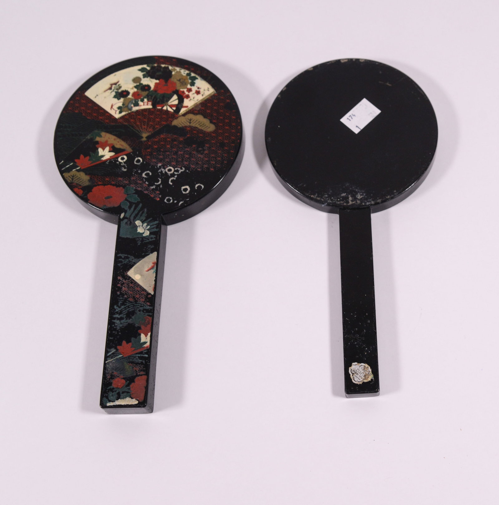 Chinese Black Lacquer Mirror. - 2