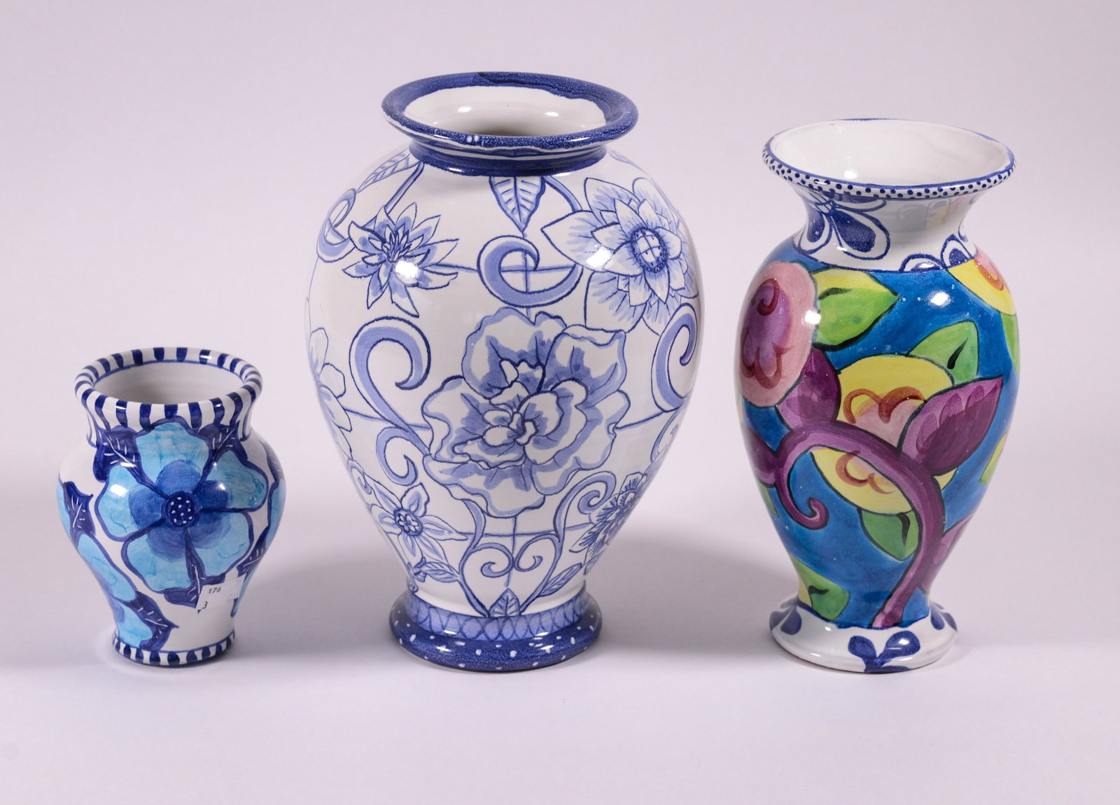 Three Damariscotta Pottery Vases. - 4