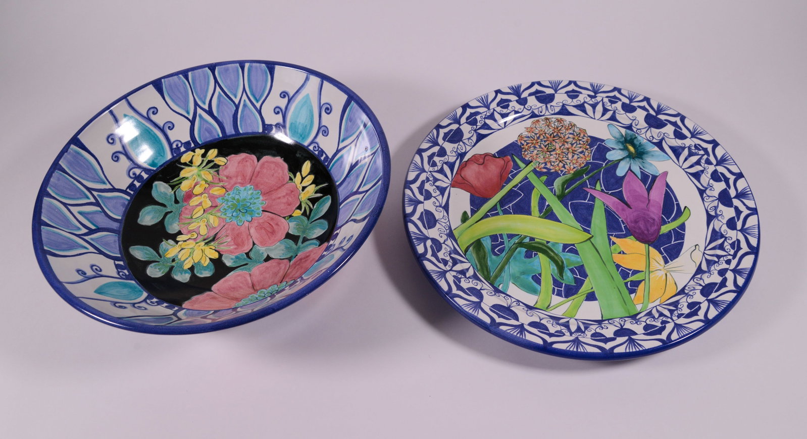 Damariscotta Pottery Platter and Bowl. (1 of 2)