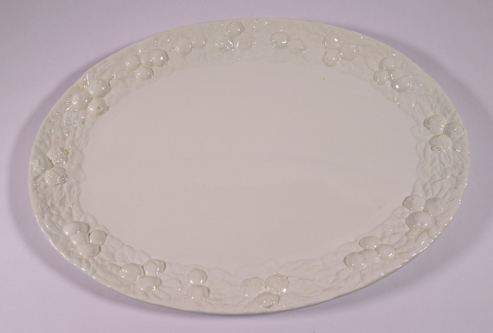 Italian White Porcelain Platter.: 21 x 15.5 inches. Good condition.